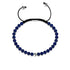Lapis | 925er Sterlingsilber | Makramee-Armband mit Fokus-Edelstein